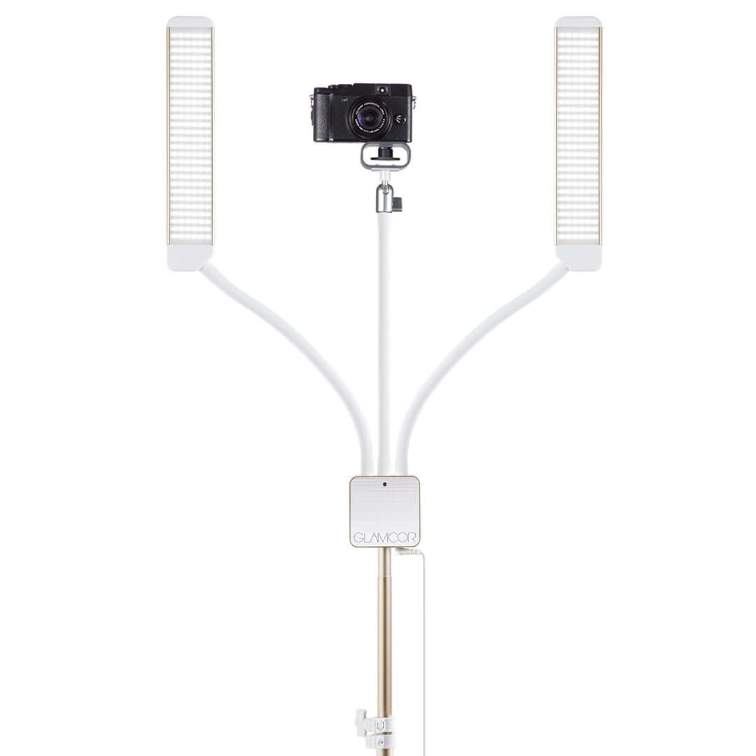 Glamcor MMX Content Creation SparkleWhite Gold Rear View with camera