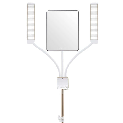Glamcor MMX Content Creation SparkleWhite Gold Front: Sparkling white and gold-themed front component adaptable to tablet