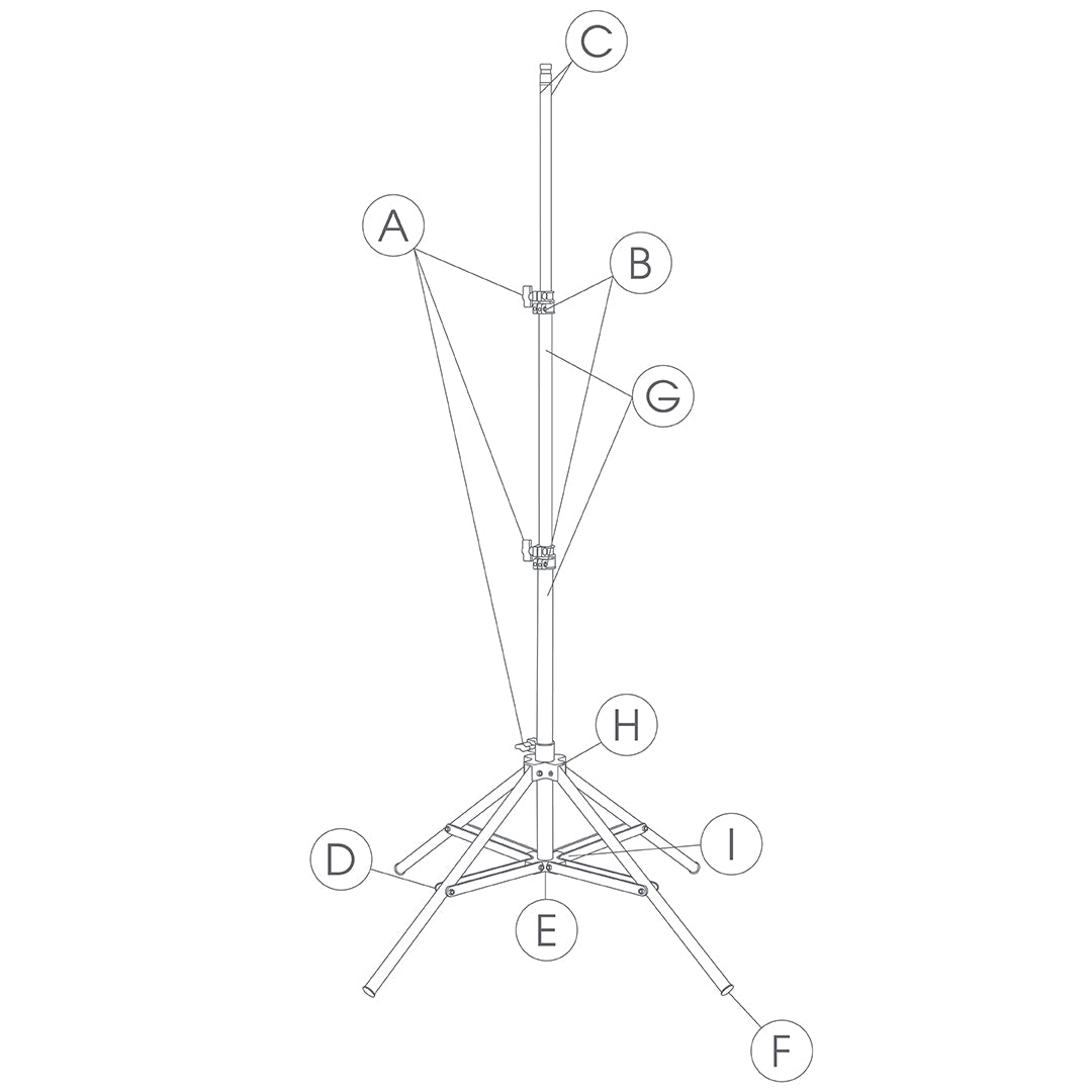 Replacement Parts Pack for Telescopic Stands by Glamcor