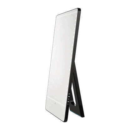 RIKI PRETTY LED vanity mirror with smartphone setup for content creation