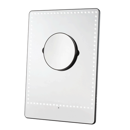 RIKI PRETTY LED vanity mirror control showing five brightness settings