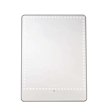 Modern LED lighted RIKI PRETTY mirror with fully mirrored front design.
